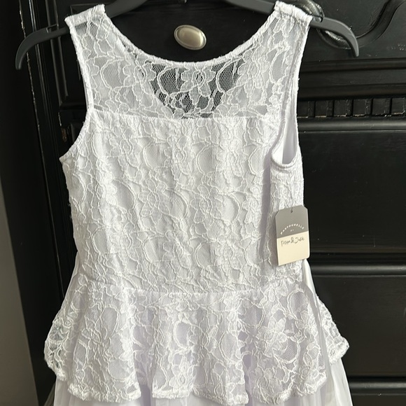 Pastourelle By Pippa and Julie White Dress Size 12 First Communion Wedding NWT - Picture 2 of 7